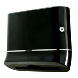 Ultraslim Durable ABS Paper Towel Dispenser – Black, Lockable Wall-Mounted, Compatible with M & Z Fold Towels