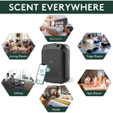 Dolphy Essential Oil Diffuser Dispenser with Bluetooth Control – 400 mL Capacity, Low-Noise Automatic Scent Machine with Light Sensor for Large Commercial Spaces – Black (DAPD0013-B)