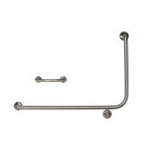 Dolphy 90 Flush Mount Side Wall Grab Rail LH 950x600mm Stainless Steel Silver