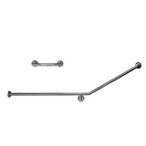 Dolphy 30 Flush Mount Side Wall Grab Rail LH 840x700mm Stainless Steel Silver