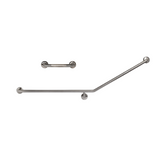 Dolphy 30 Flush Mount Side Wall Grab Rail LH 840x700mm Stainless Steel Silver