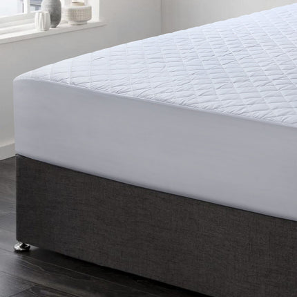 Elan Linen 100% Cotton Quilted Fully Fitted 50cm Deep Double Size Waterproof Mattress Protector