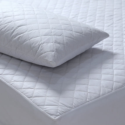 Elan Linen 100% Cotton Quilted Fully Fitted 50cm Deep Double Size Waterproof Mattress Protector