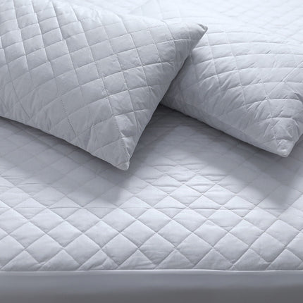 Elan Linen 100% Cotton Quilted Fully Fitted 50cm Deep Double Size Waterproof Mattress Protector