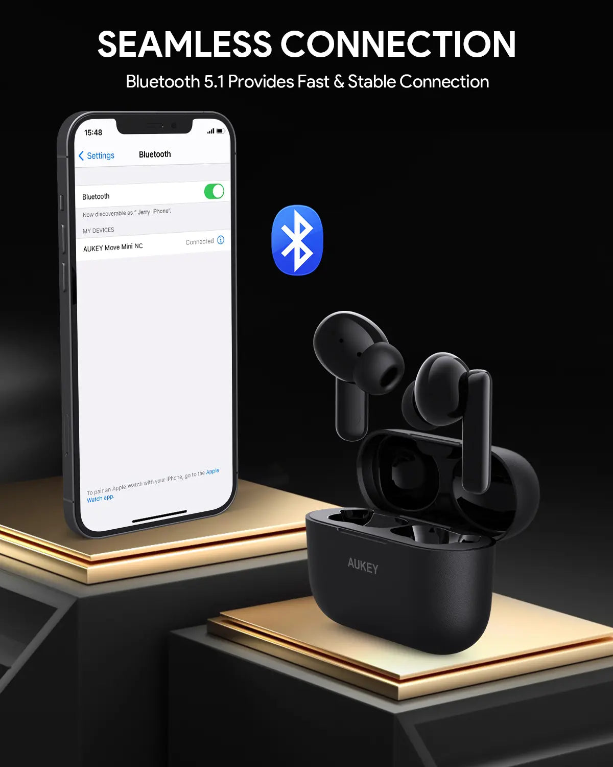 Aukey True Wireless Earbuds With Noise Cancelling MOVE MINI NC (EP-M1NC)