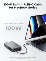 Aukey Spark Sling 20000 Compact Fast Charging Power Bank with Built-in USB-C Cable (PB-Y48)