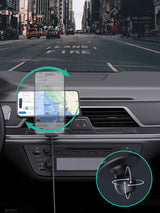 Aukey MagFusion Dash Pro Qi2 Magnetic Fast Wireless Charging Phone Mount with Active Cooling (HD-MC13A)