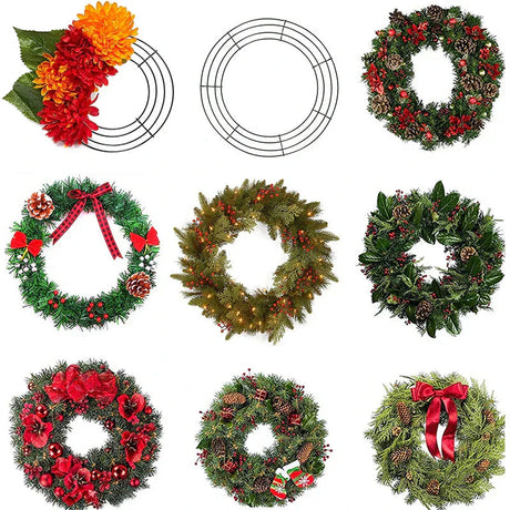 Metal Wreath Round Iron Ring For Christmas - Shoppers Spot Occasions > Christmas > Christmas Wreaths & Garlands - Alternate view 2