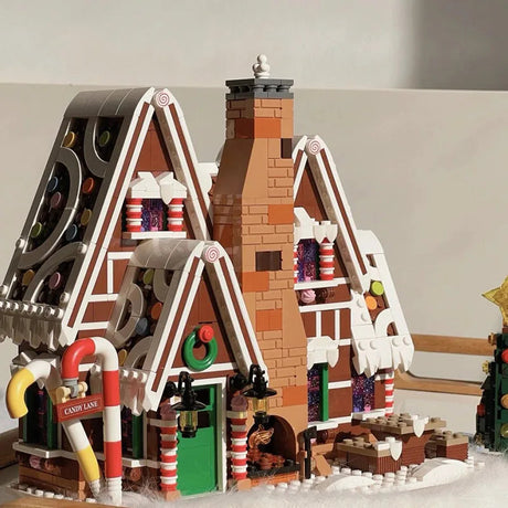 Santa Claus Gingerbread House Building Blocks.