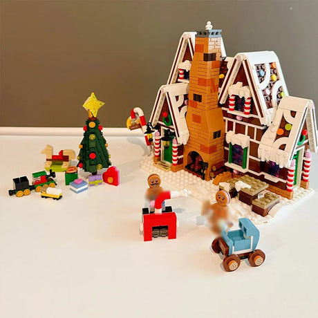 Santa Claus Gingerbread House Building Blocks.