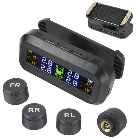 Wireless Tire Pressure Monitoring Solar And USB Charging.
