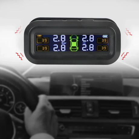Wireless Tire Pressure Monitoring Solar And USB Charging.