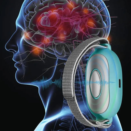 EMS blue palm pulse massager, lightweight.