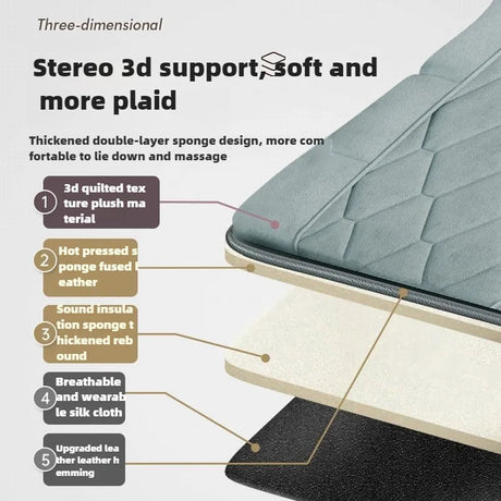 Grey electric body massage mattress, foldable.