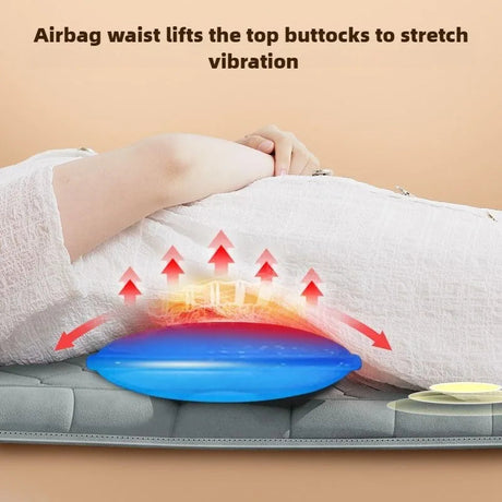 Grey electric body massage mattress, foldable.