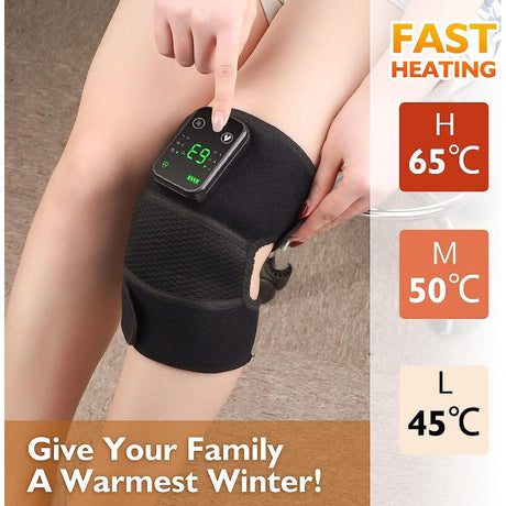 Black cordless heating knee pad.