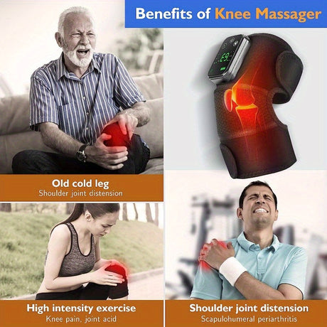 Black cordless heating knee pad.
