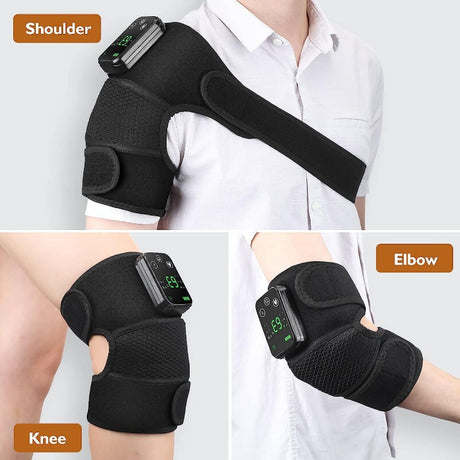 Black cordless heating knee pad.