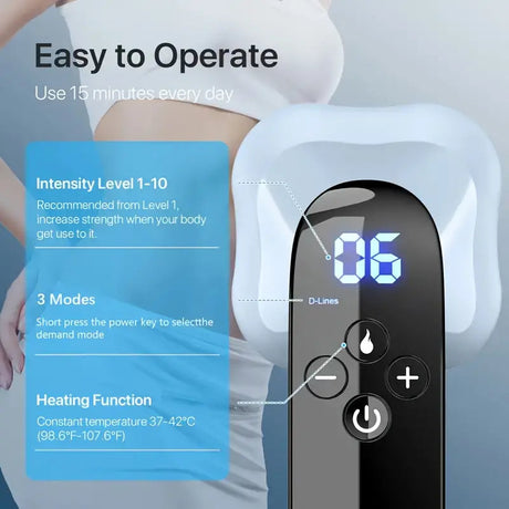 Blue handheld massager.