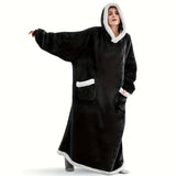 Flannel Hooded TV Blanket for Winter Warmth