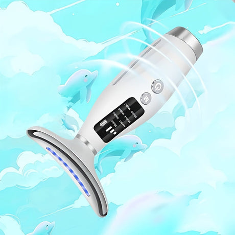 Heated neck face massager, rechargeable.
