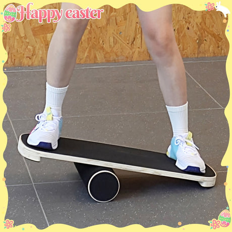 Wooden Surf Balance Board for Core Training.