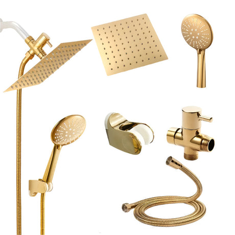 Handheld rainfall shower head, wall mounted.