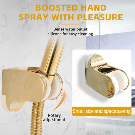 Handheld rainfall shower head, wall mounted.