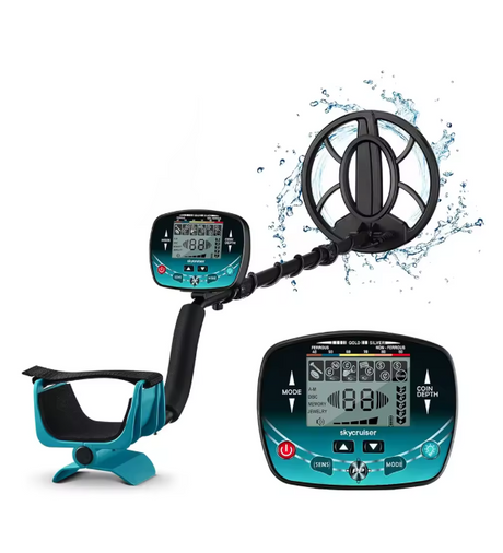 Metal detector, battery powered.