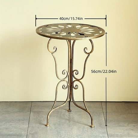 Scrollwork side table.
