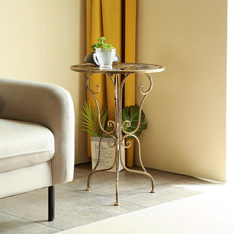 Scrollwork side table.