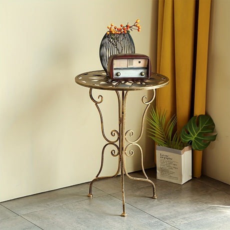 Scrollwork side table.