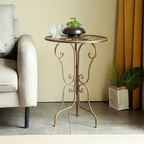 Scrollwork side table.