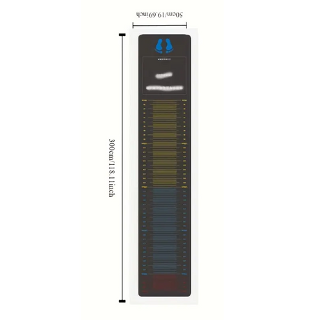 Measurement guide, with a non-slip base.