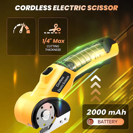 Cordless fabric cutter.