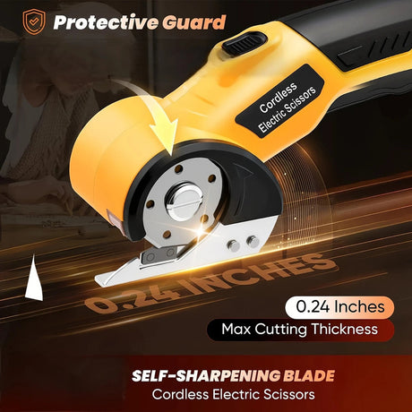 Cordless fabric cutter.