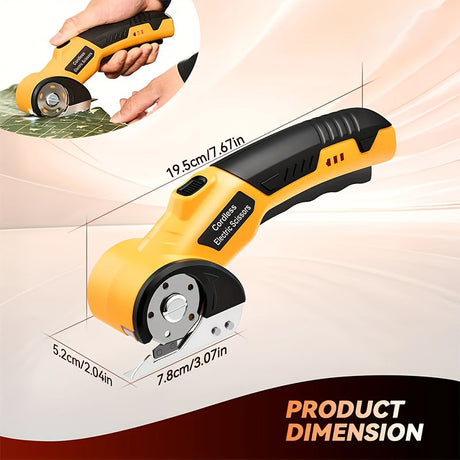 Cordless fabric cutter.