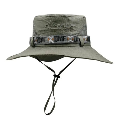Mens Summer Bucket Hat UV Protection Wide Brim.