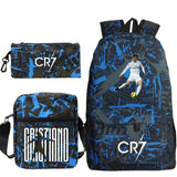 Blue backpack, lightweight.