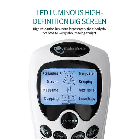 Electric pulse massager pad, battery powered.