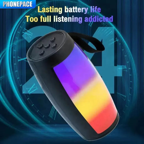 Black LED lights speaker.