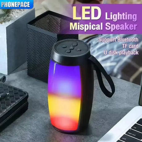 Black LED lights speaker.