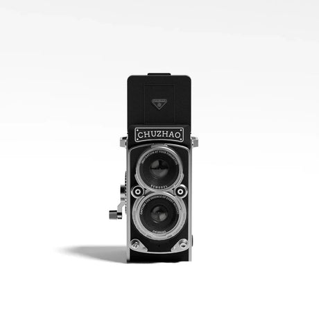 Black camera, rechargeable, lightweight.