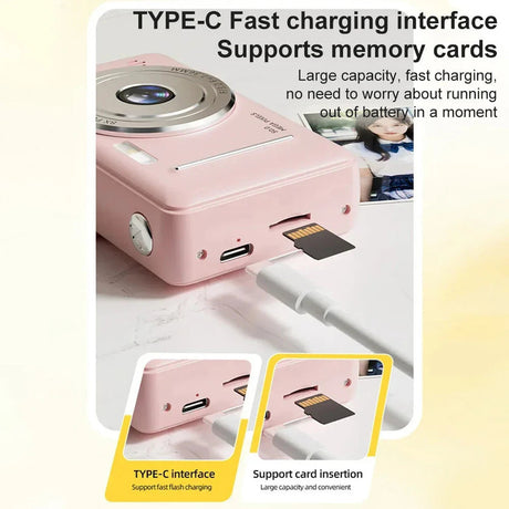 Retro Pocket Digital Camera Pink.