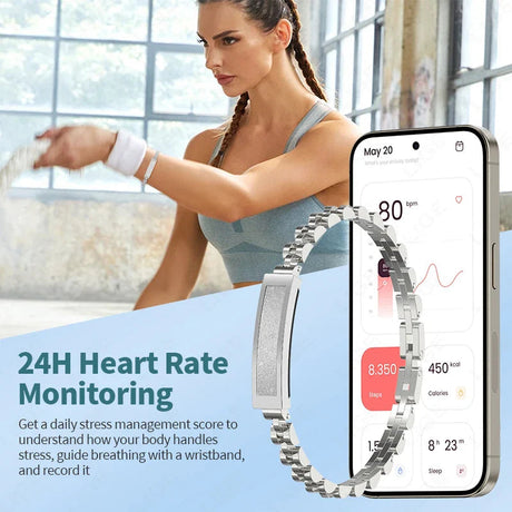 No-screen smart watch, silver.