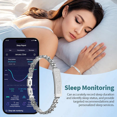 No-screen smart watch, silver.