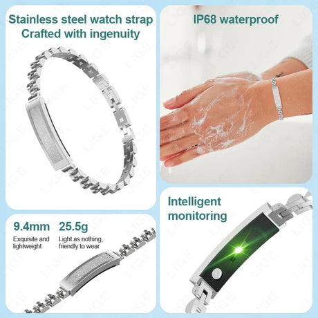 No-screen smart watch, silver.