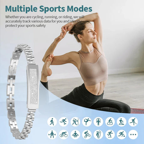 No-screen smart watch, silver.