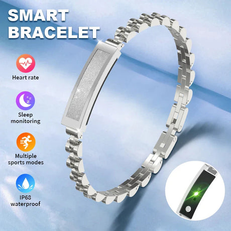 No-screen smart watch, silver.