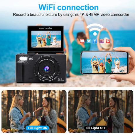 Digital Camera with Zoom Autofocus Black.